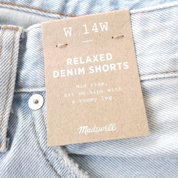 NWT Madewell Relaxed Denim Shorts in Essen Wash $78 - Picture 9 of 13